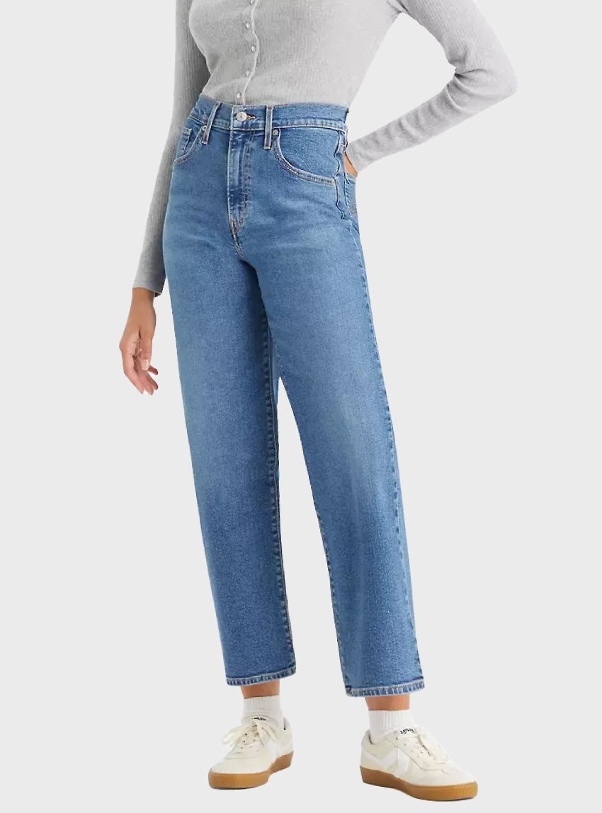 Levi's High Rise Wide Leg Jeans - Medium Aged Denim