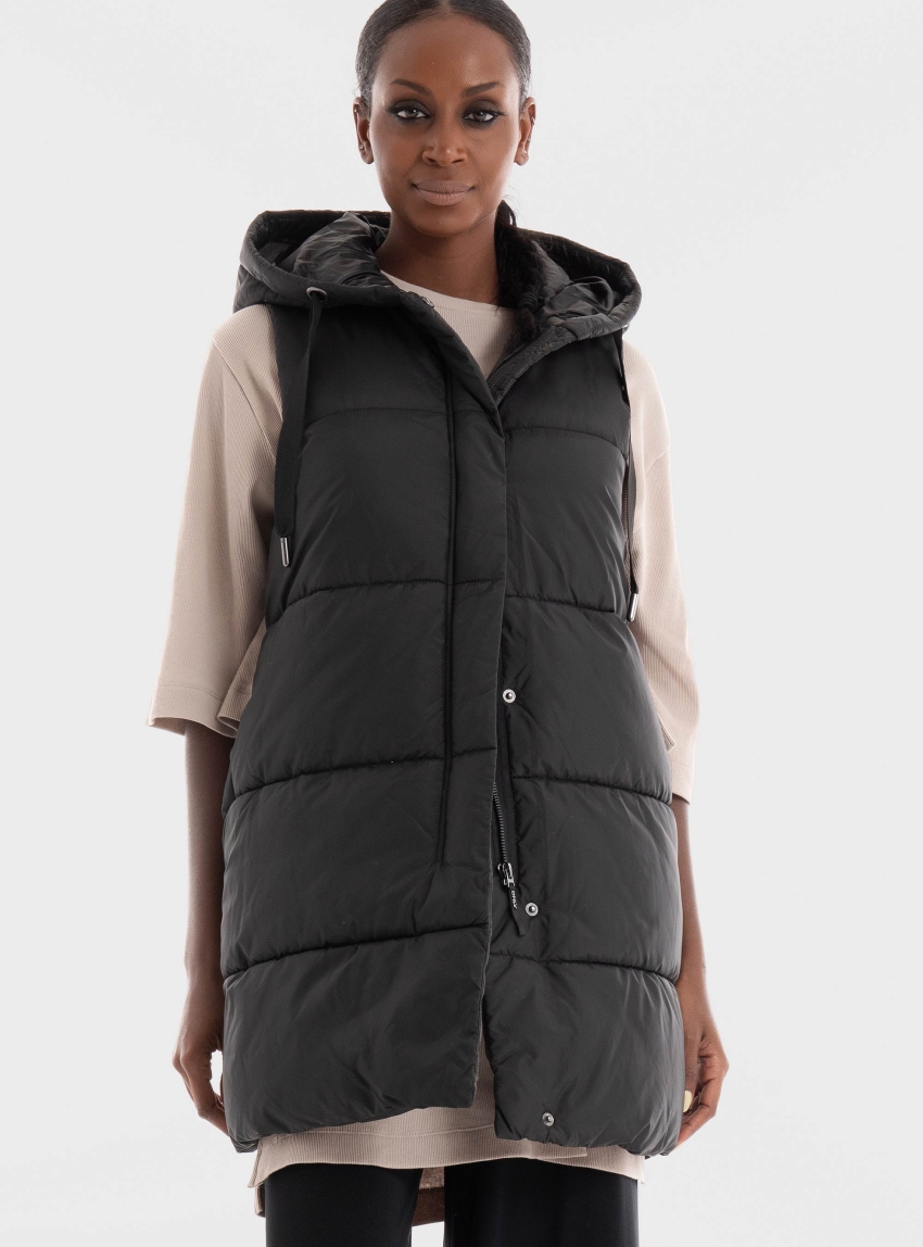 Only Asta Puffer Waistcoat - Black
