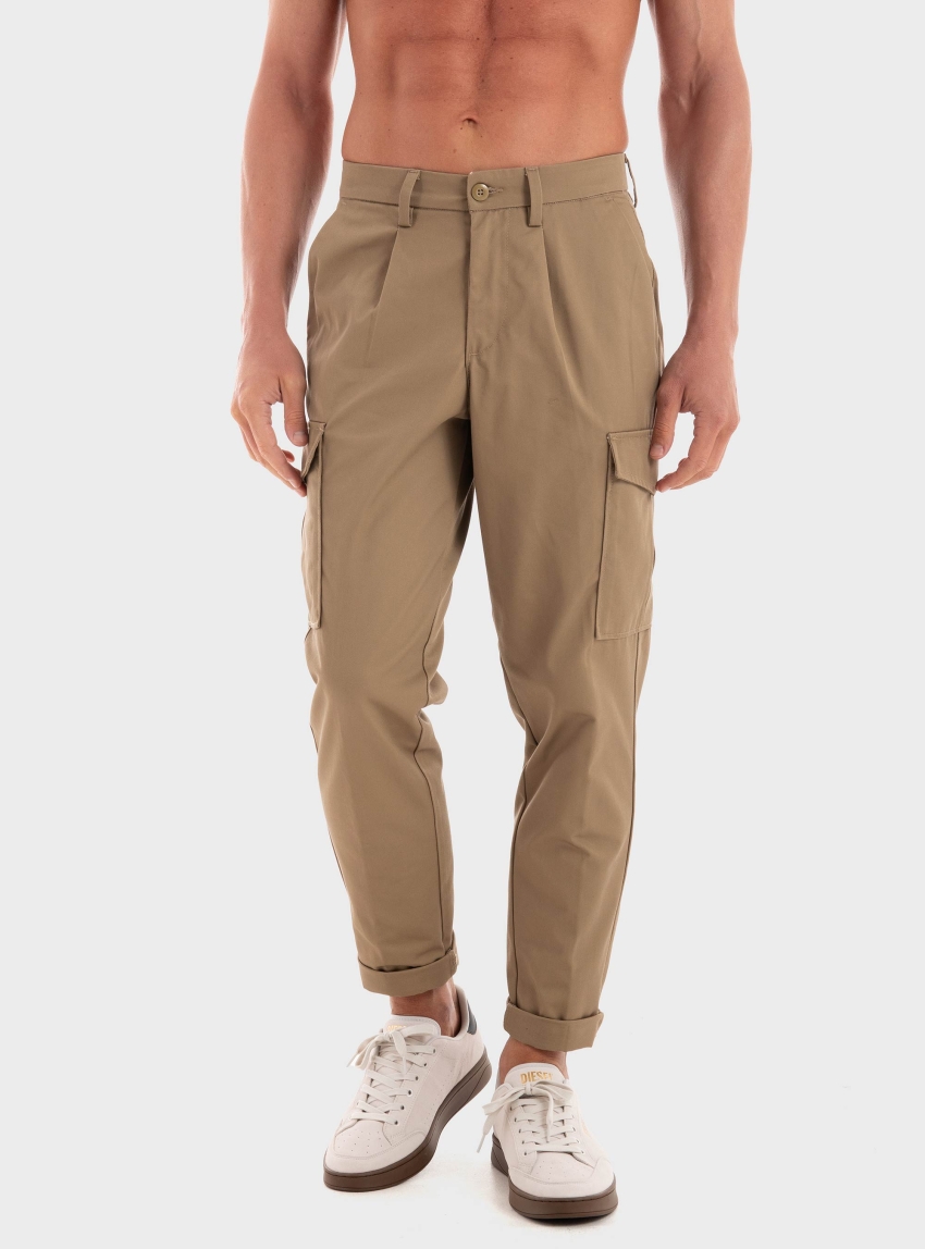 Jack & Jones Bill Clean Tapered Cargo Pants - Dark Beige