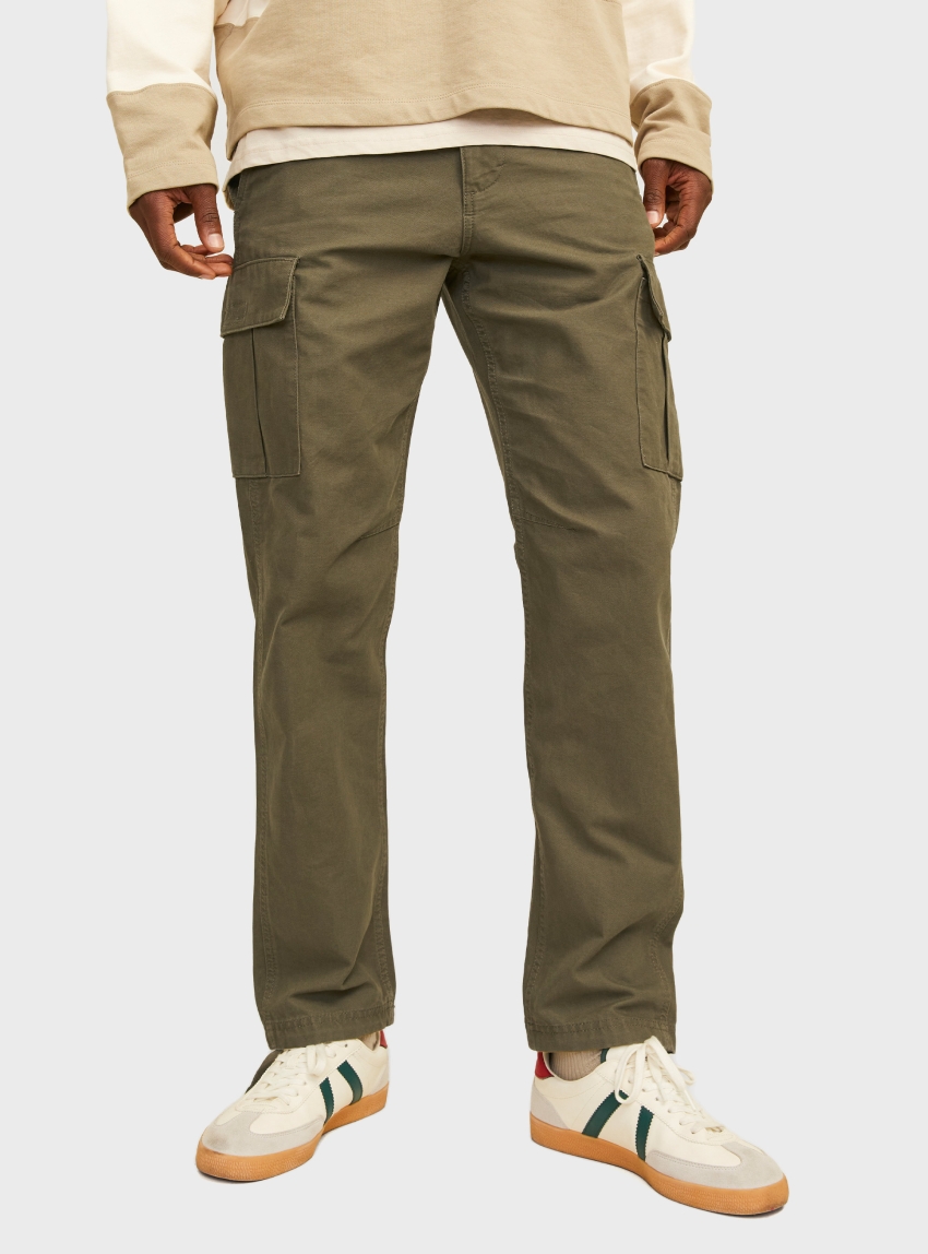 Jack & Jones Kane Barkley Relaxed Fit Cargo Pants - Dark Olive Green
