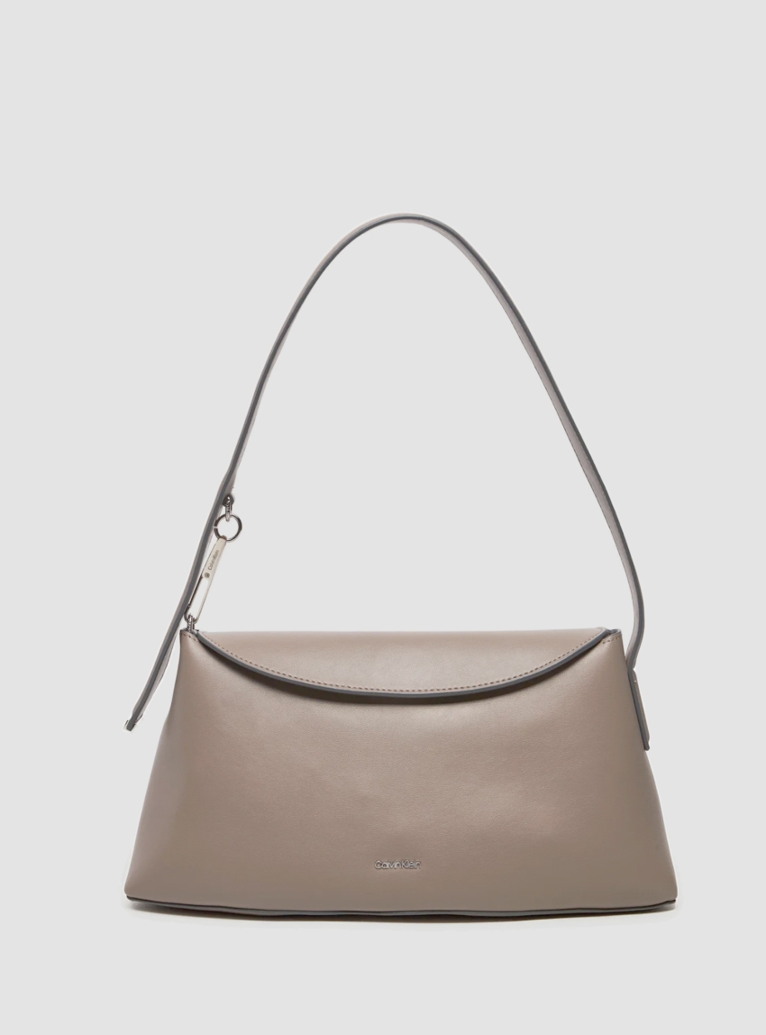 Calvin Klein Soft Sculpt Shoulder Bag - Taupe