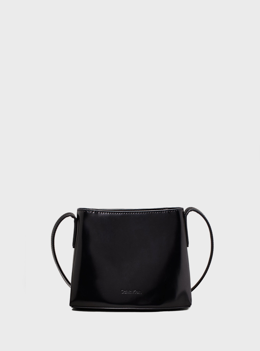 Calvin Klein Small Spazzolato Crossbody Bag - Black