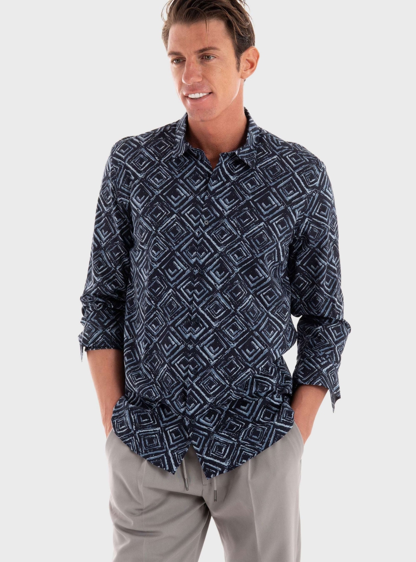 Antony Morato Barcelona Regular Straight Fit Shirt - Blue