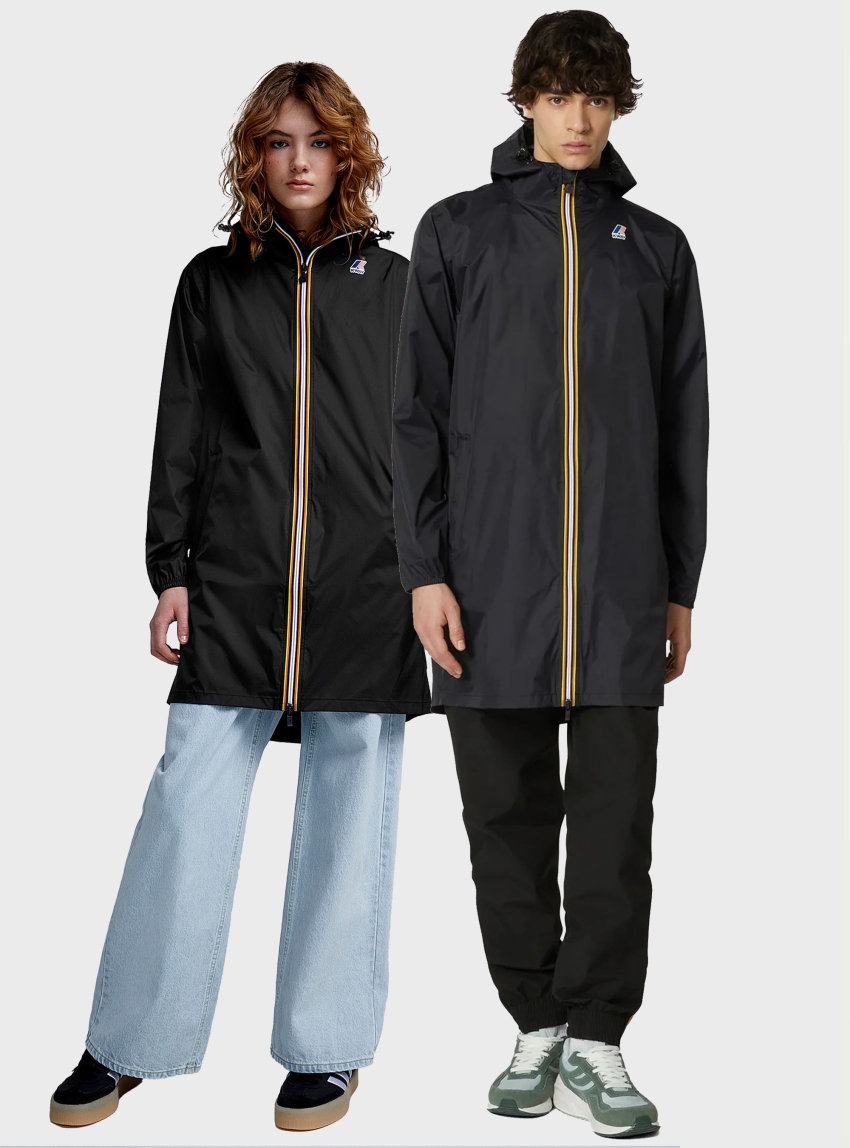 K-Way Le Vrai 3.0 Eiffel Unisex Raincoat - Black