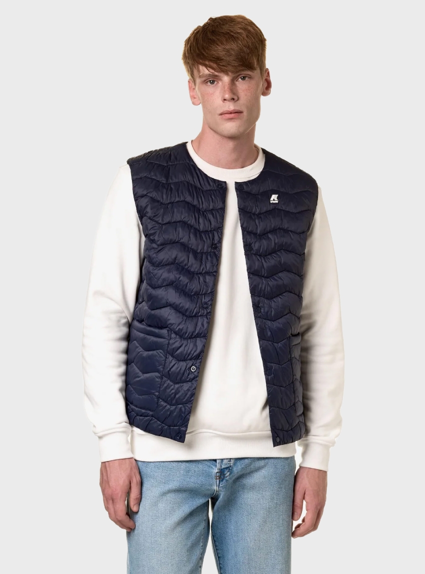 K-Way Valty Quilted Warm Vest Jacket - Blue