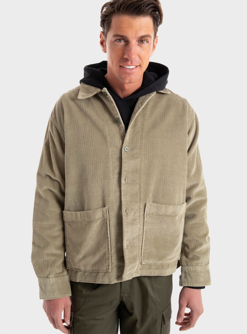 Jack & Jones Premium Preston Corduroy Overshirt - Beige