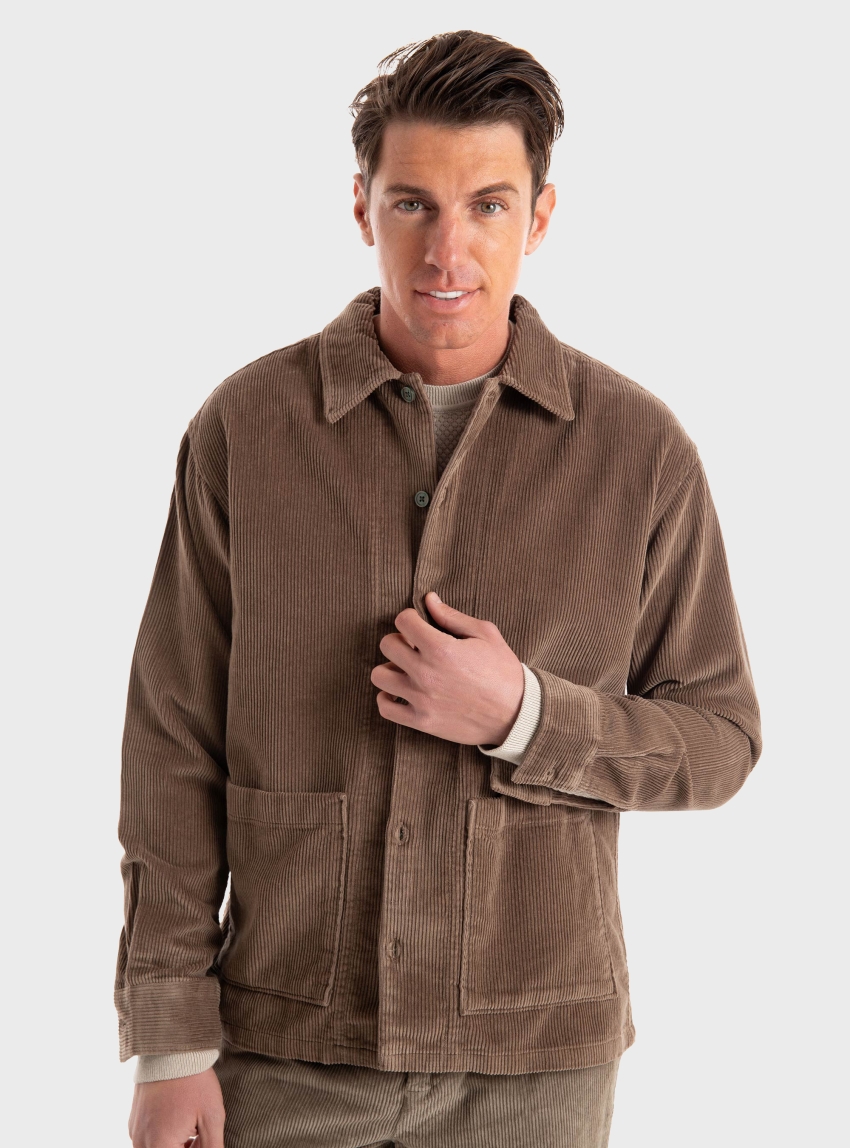 Jack & Jones Premium Preston Corduroy Overshirt - Brown