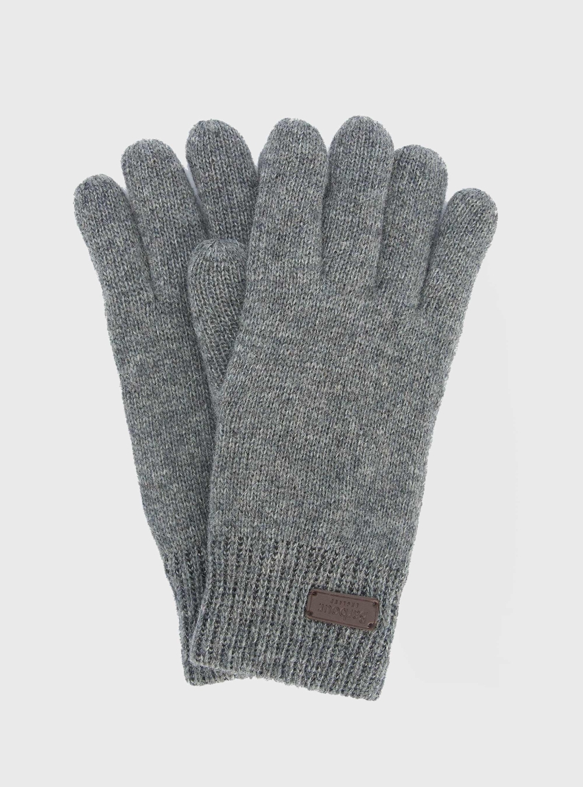 Barbour Carlton Knitted Gloves - Grey