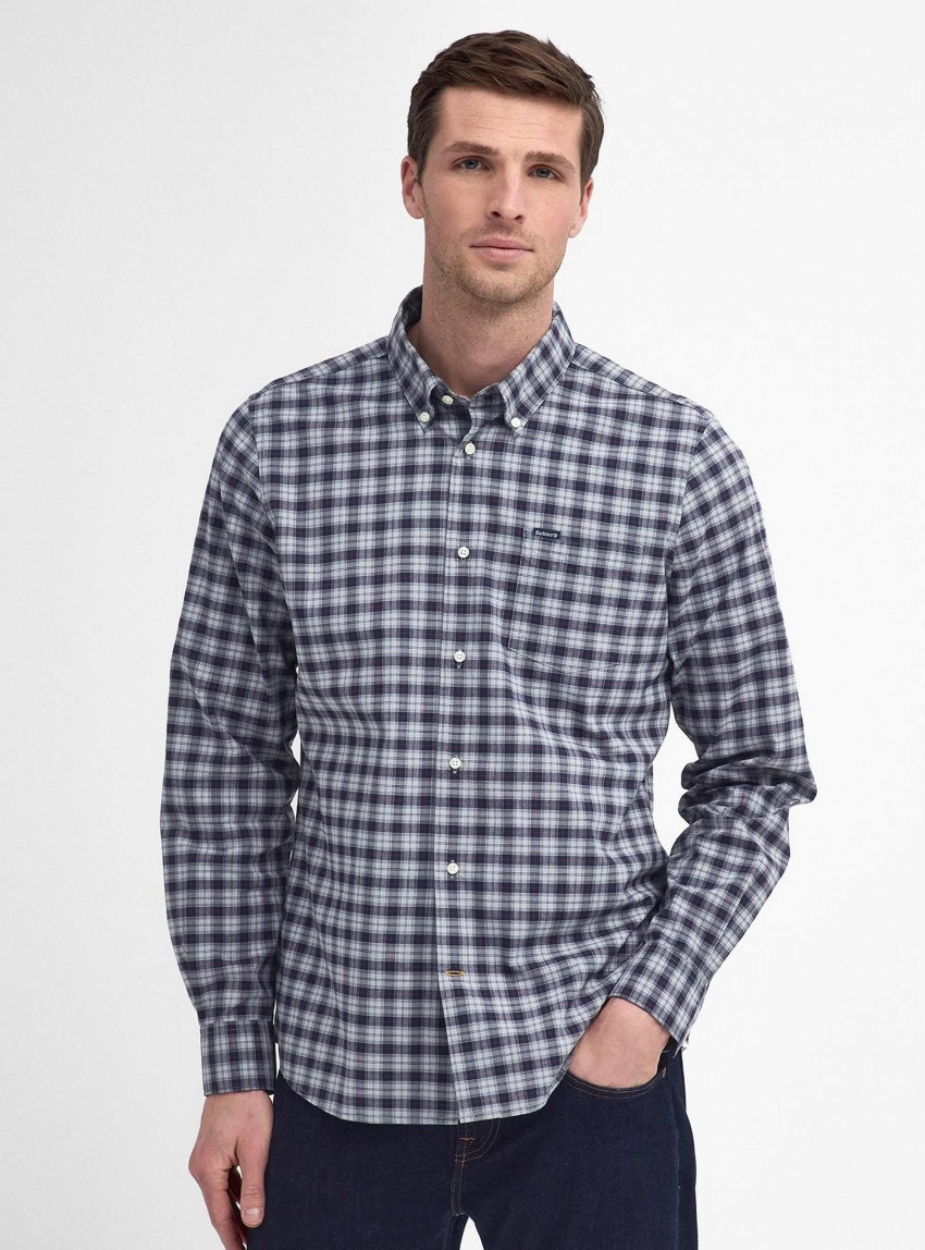 Barbour Lomond Tailored Tartan Shirt - Grey