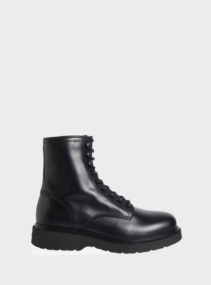 Calvin Klein Lace Up Boots - Black