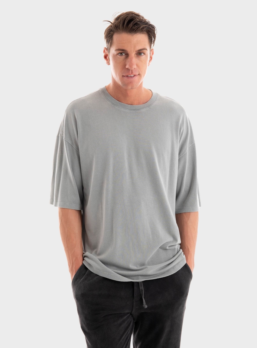 Dirty Laundry Oversized Drop Shoulder T-Shirt - Grey