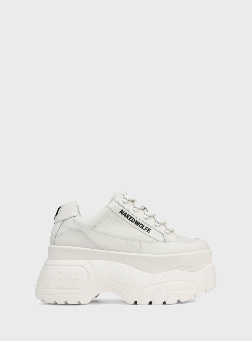 Naked Wolfe Sprinter White Sneakers - White