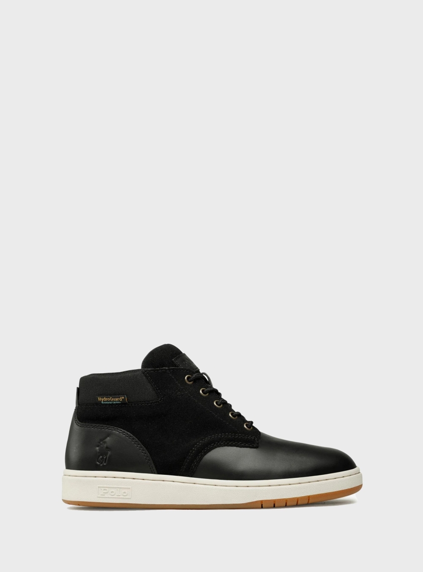 Polo Ralph Lauren Waterproof Leather-Suede Trainer Boots - Black