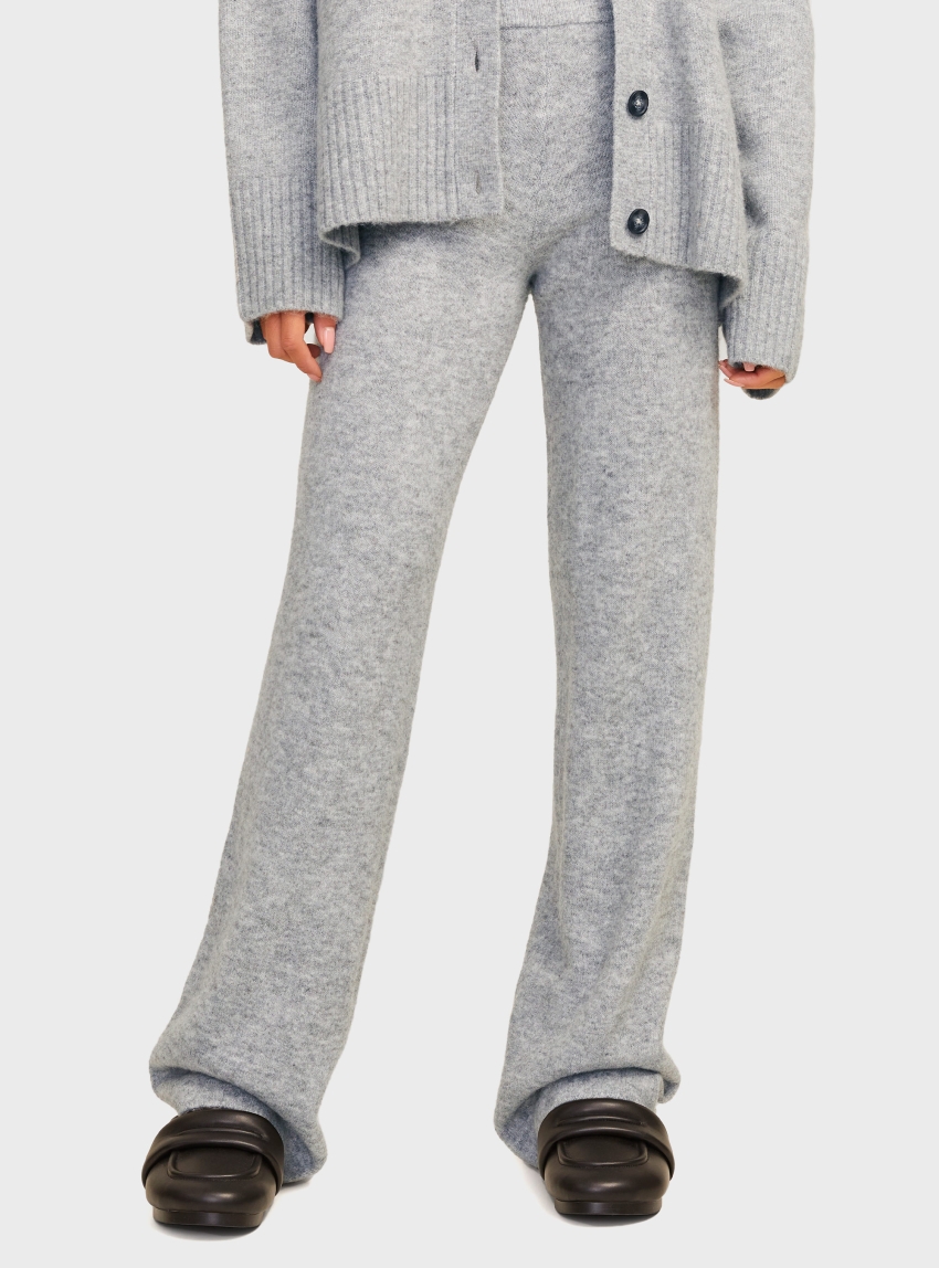 JJXX Mirella Diverse Knitted Pants - Grey Melange
