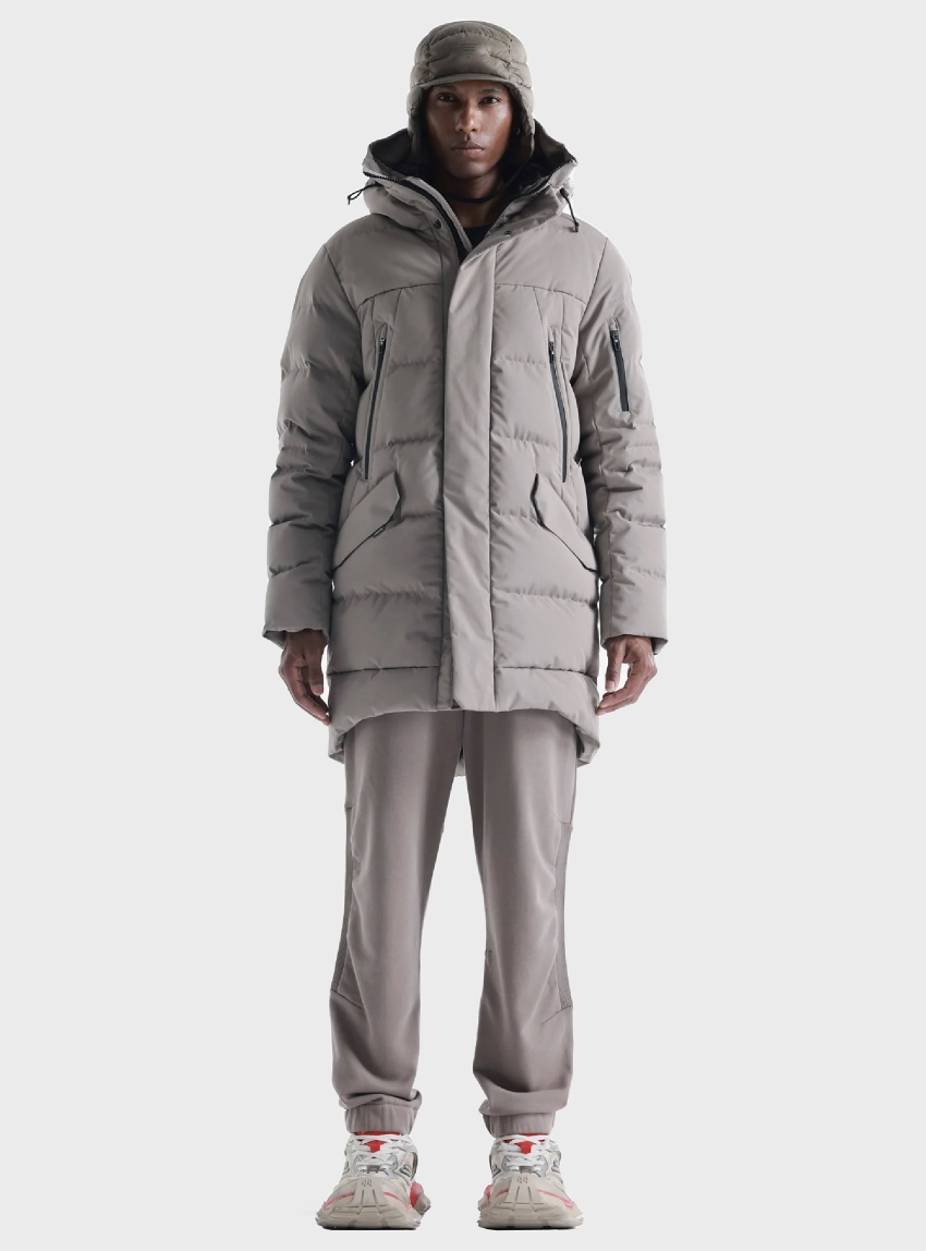 Krakatau Strofo Mid Length Down Jacket - Pumice Stone
