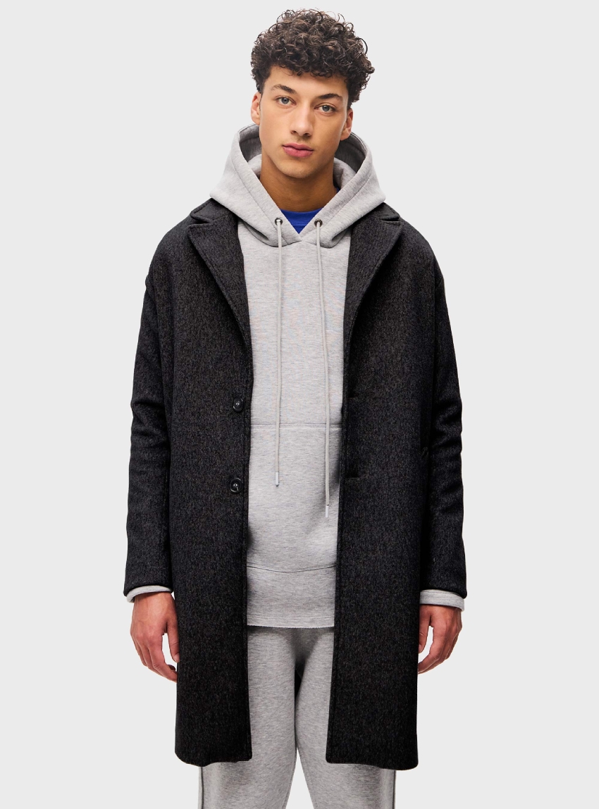 Dirty Laundry Relaxed Topcoat - Black