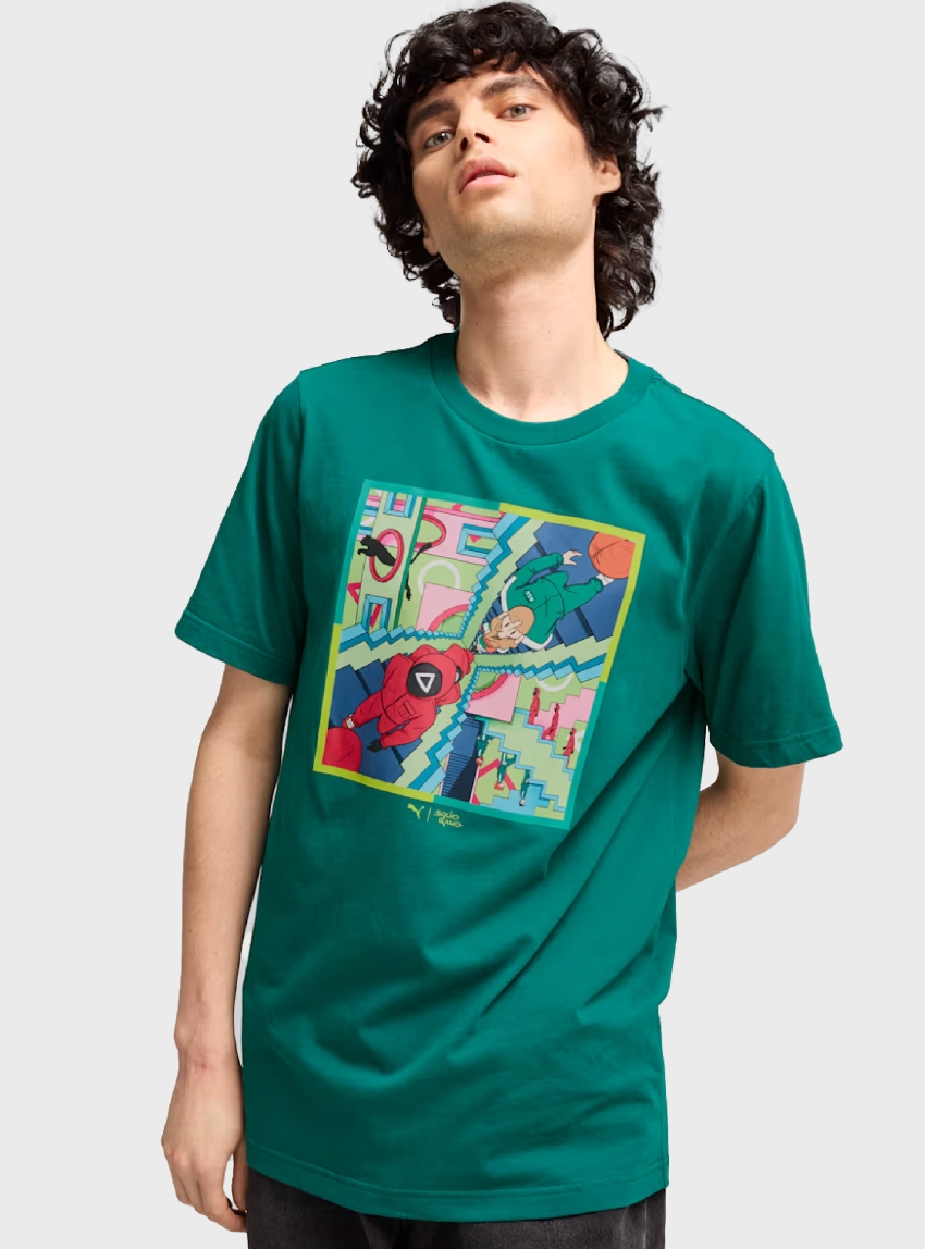 PUMA PUMA X SQUID GAME Graphic Tee - Mint