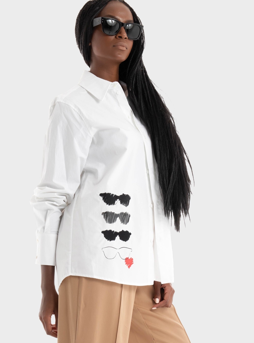 Karl Lagerfeld Sunglasses Shirt - White