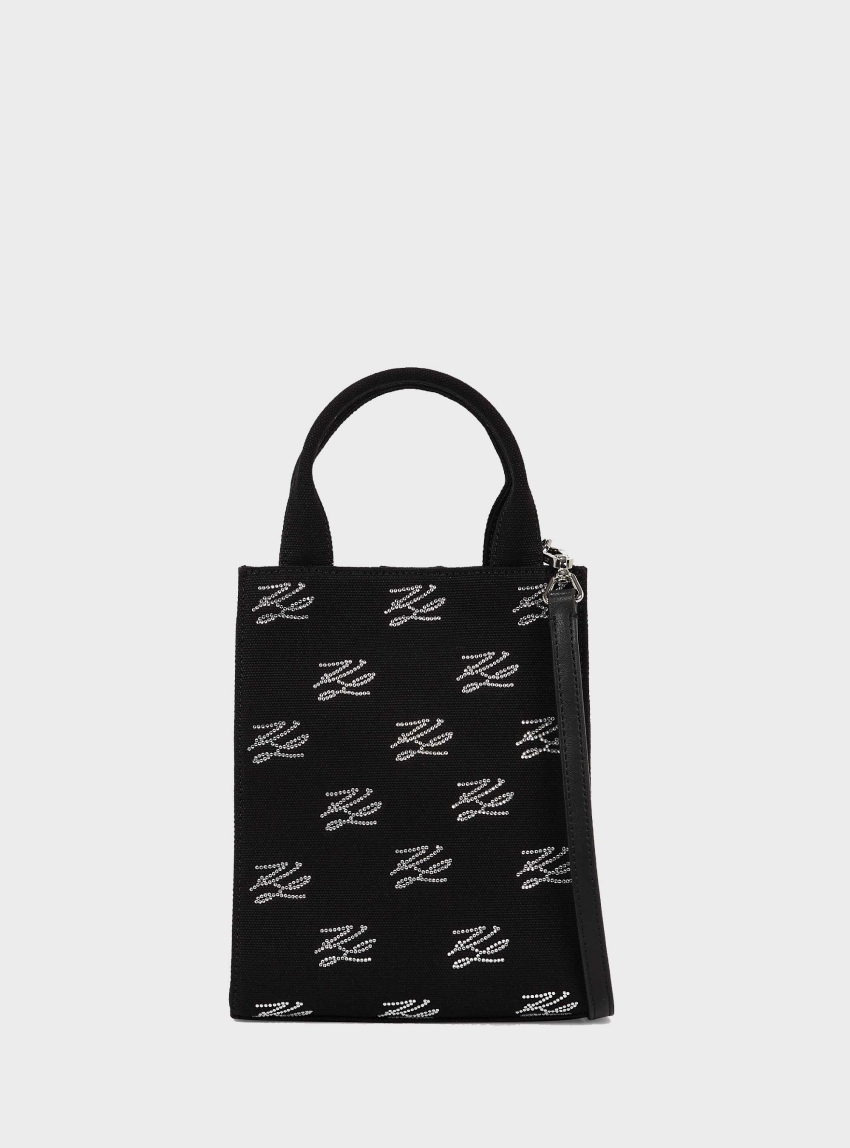Karl Lagerfeld K/Autograph Square Small Tote Bag - Black