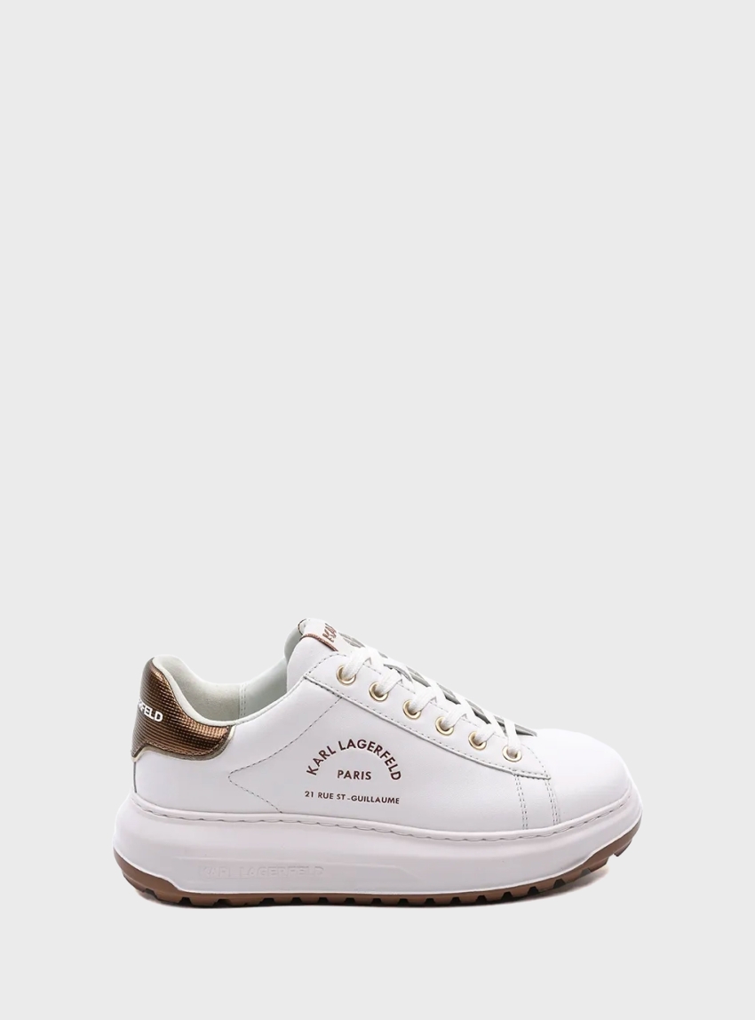 Karl Lagerfeld Kapri Lug Maison Metalmesh Tab Sneakers - White