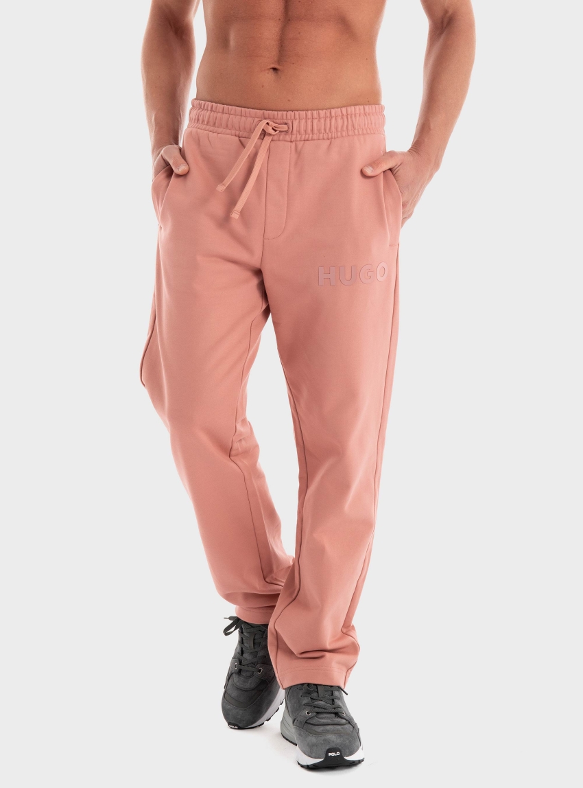 HUGO Relaxed Fit Tracksuit Bottoms Dumrulo - Dusty Pink