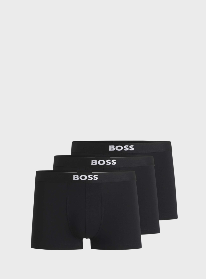 BOSS Three-Pack Logo-Waistband Trunks Trunk 3P BOSS ONE - Black