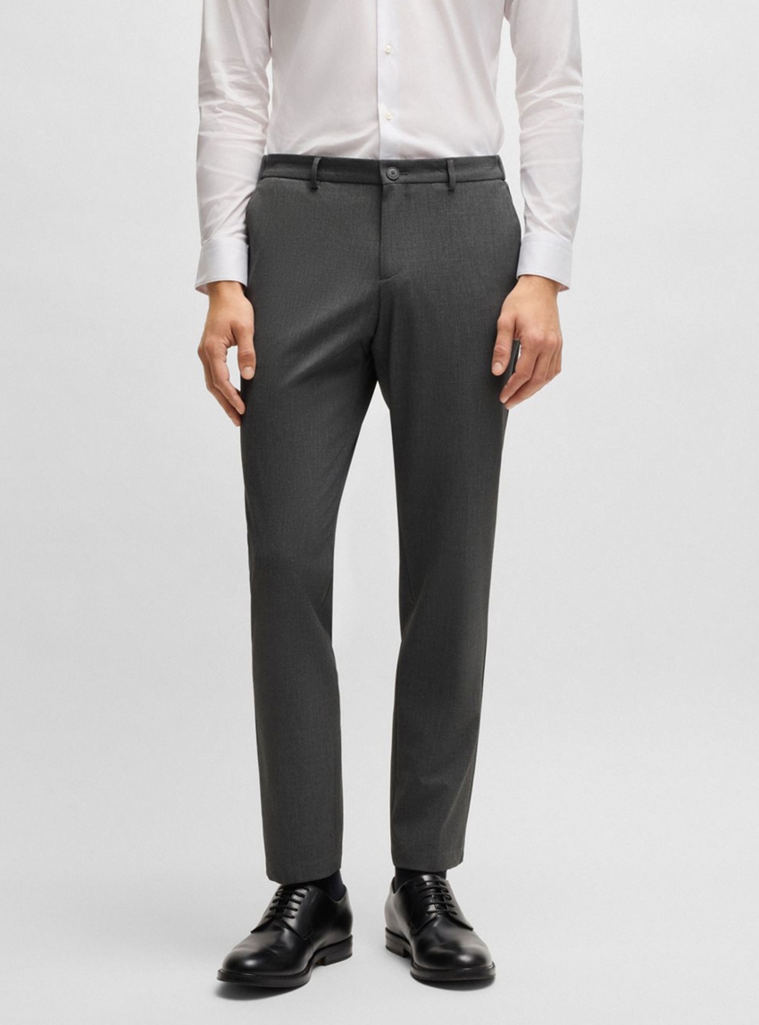 BOSS Slim Fit Trousers P-Genius-EL-WG-251F - Light Grey