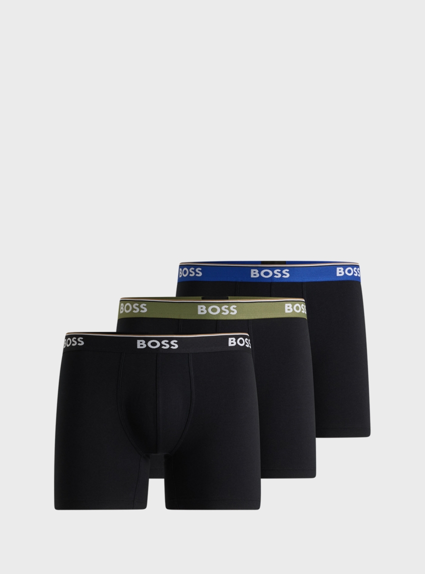 BOSS Three-Pack Of Stretch-Cotton Boxer Briefs BoxerBr 3P Power - Multi Colors