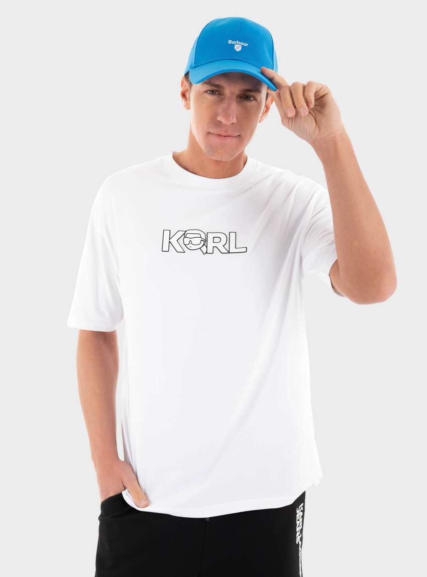 Karl Lagerfeld Loose Fit T-Shirt Crewneck - White