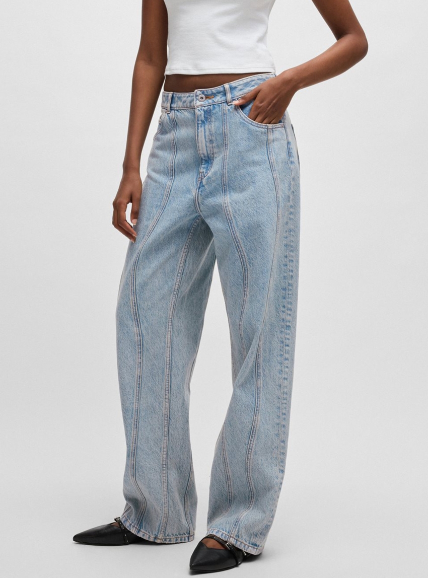 HUGO Loose Fit Jeans Leni_6_B - Light Aged Denim