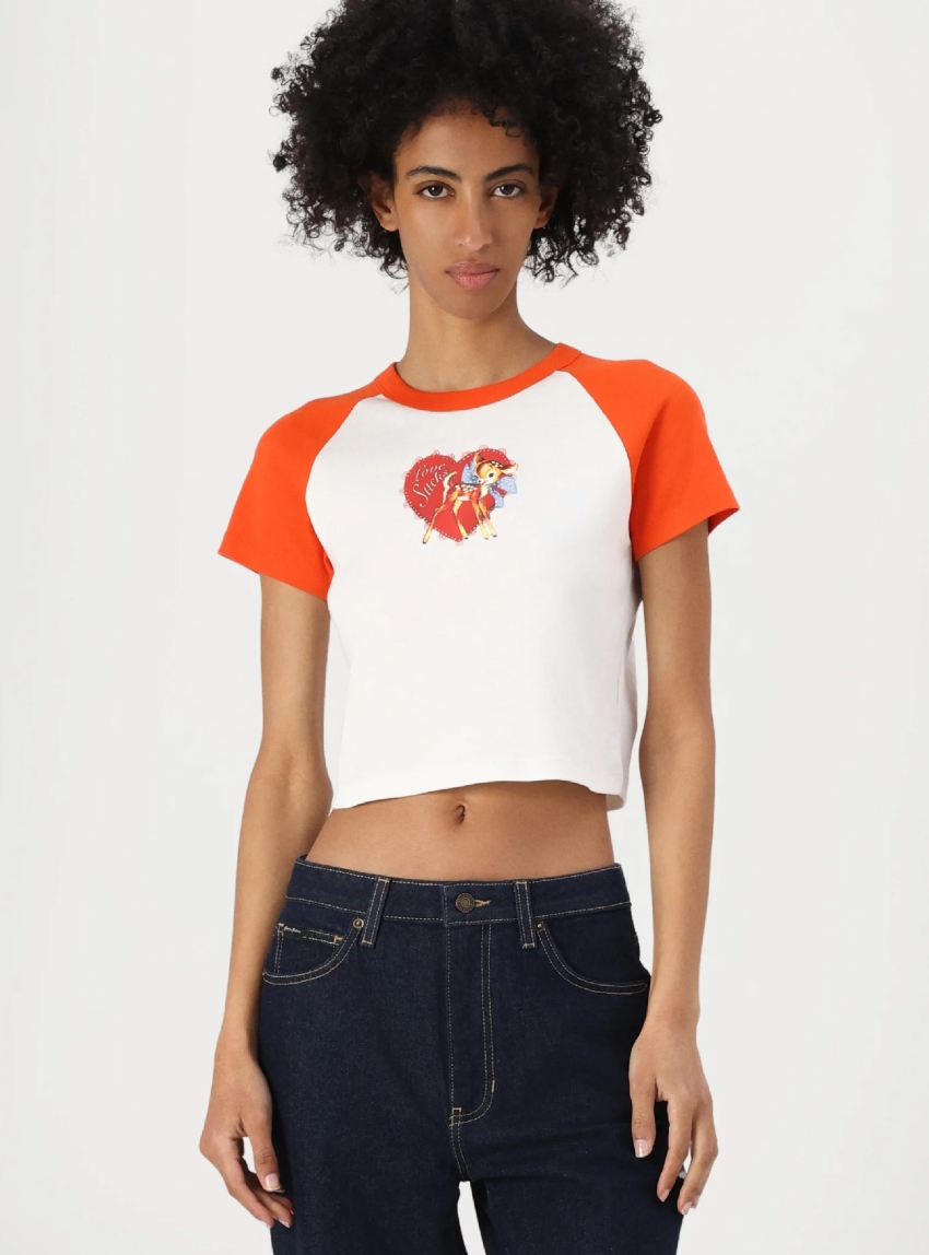 HUGO Regular Fit Artwork T-Shirt Dorra_B - Orange