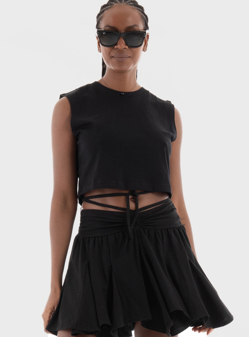 JJXX Alvira Slim Crop Every Tee - Black