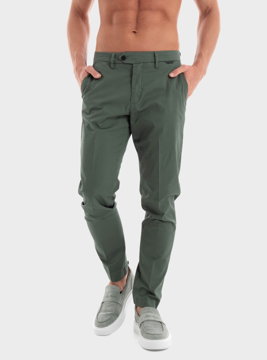 Antony Morato Mark Slim Fit Twill Trousers - Olive 