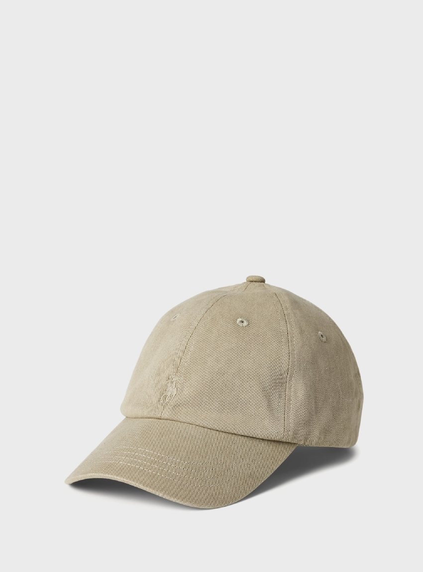 Polo Ralph Lauren Mineral-Dyed Twill Ball Cap - Olive 