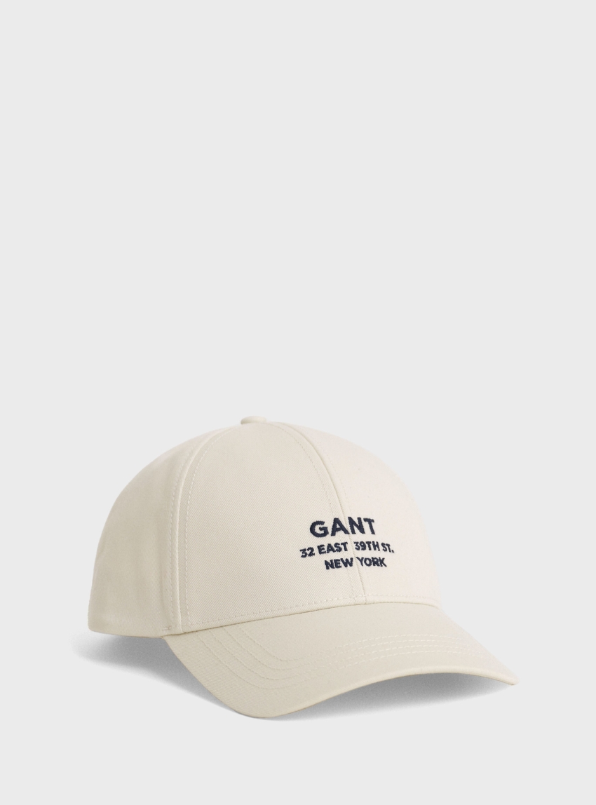 Gant Small Script Graphic Cap - Cream
