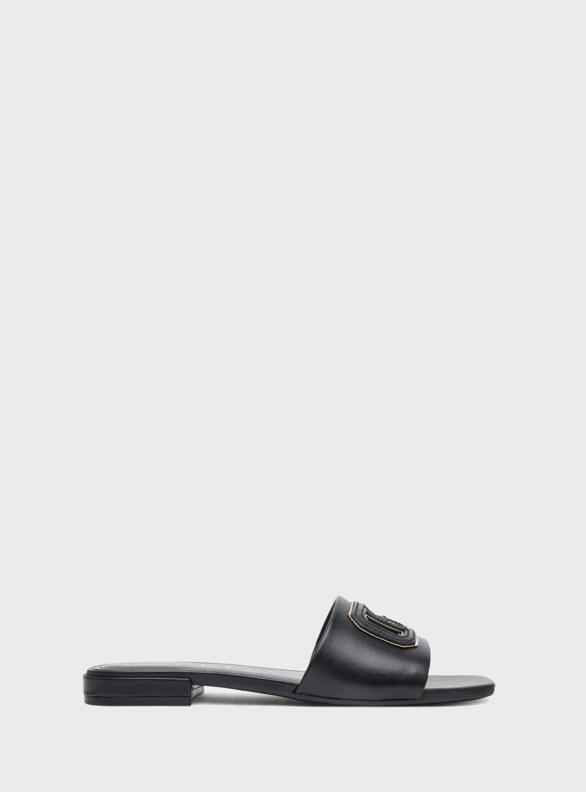 Guess Tarisha Leather Blend Sandals - Black