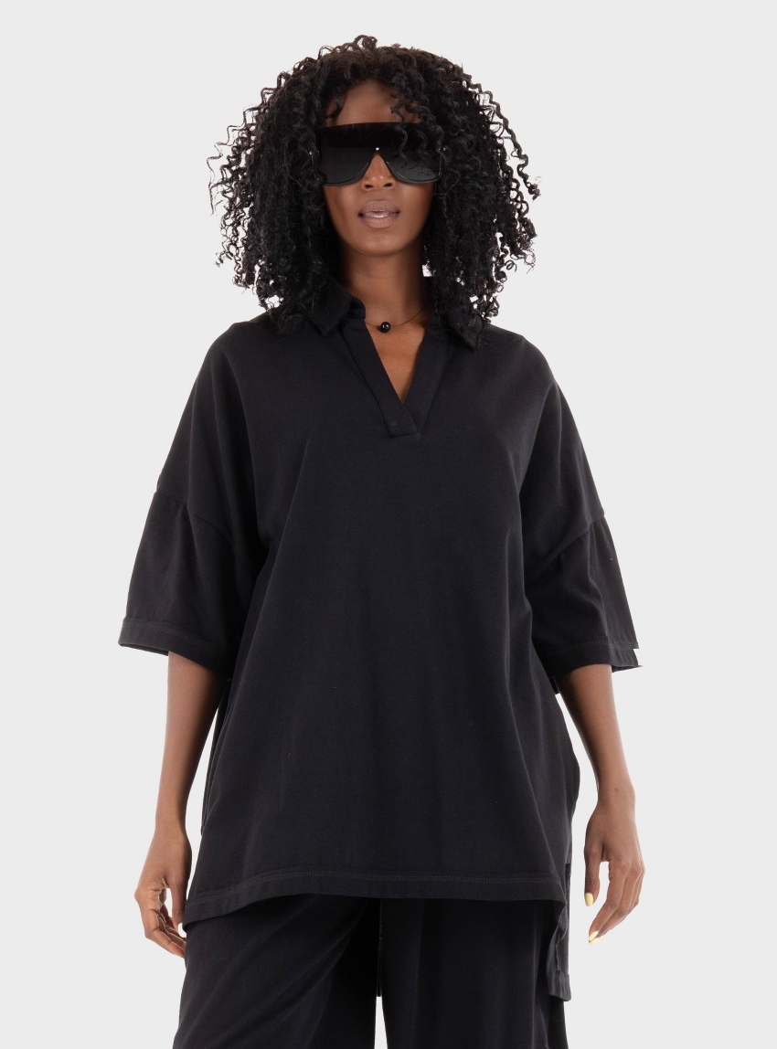 Ioanna Kourbela Feels Like Home' Polo Shirt - Black
