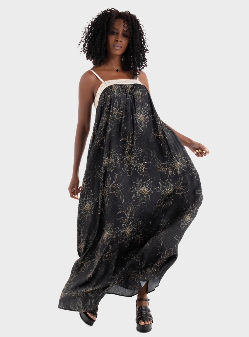 Ioanna Kourbela Ikebana Shape' Maxi Dress - Black