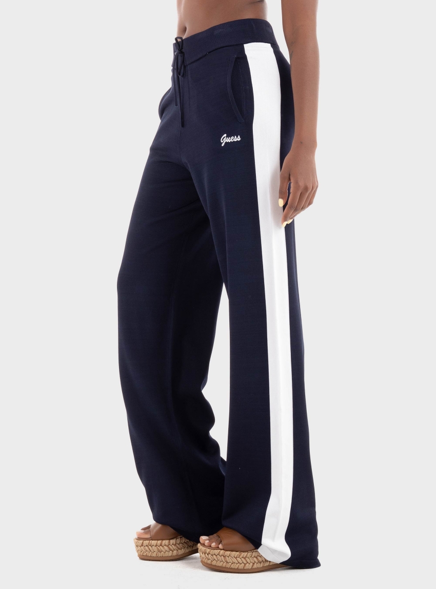 Guess Striped Sweater Pants - Dark Blue