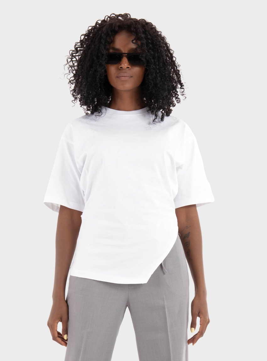 JJXX Annabell Asym Tee - White