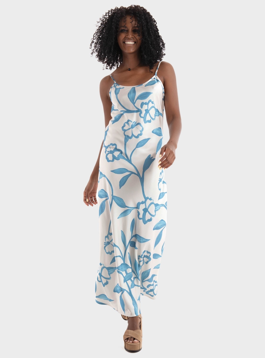 Vero Moda Aware Rubie Strap U-Neck 7/8 Dress - Ecru