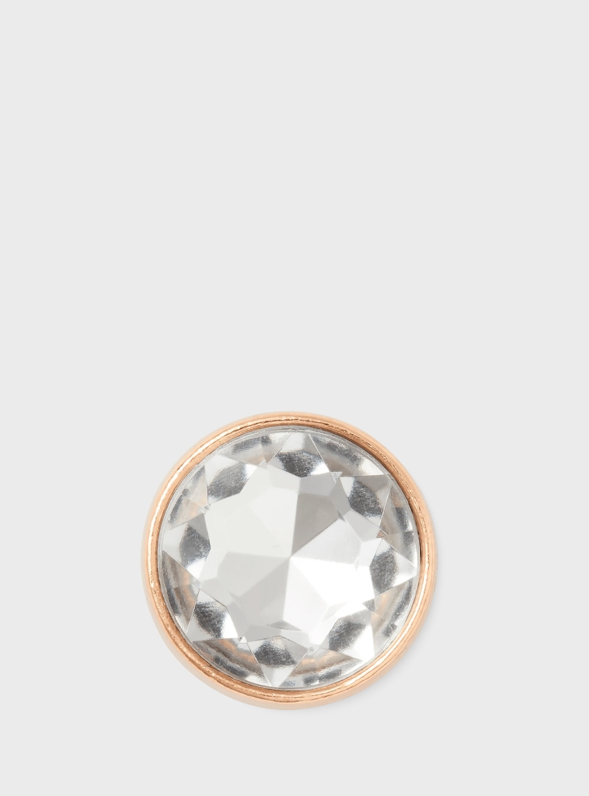 Crocs Jibbitz™ Charms Clear Circle Gem - Silver