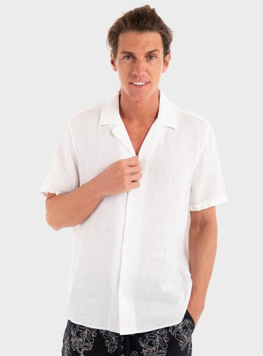 Drykorn Bijan 2 Casual Linen Blend Shirt - White