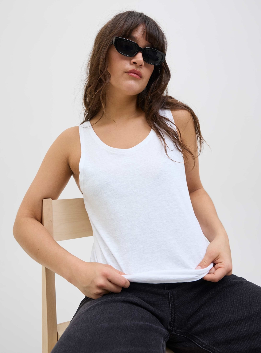 JJXX Cam Tank Top - White