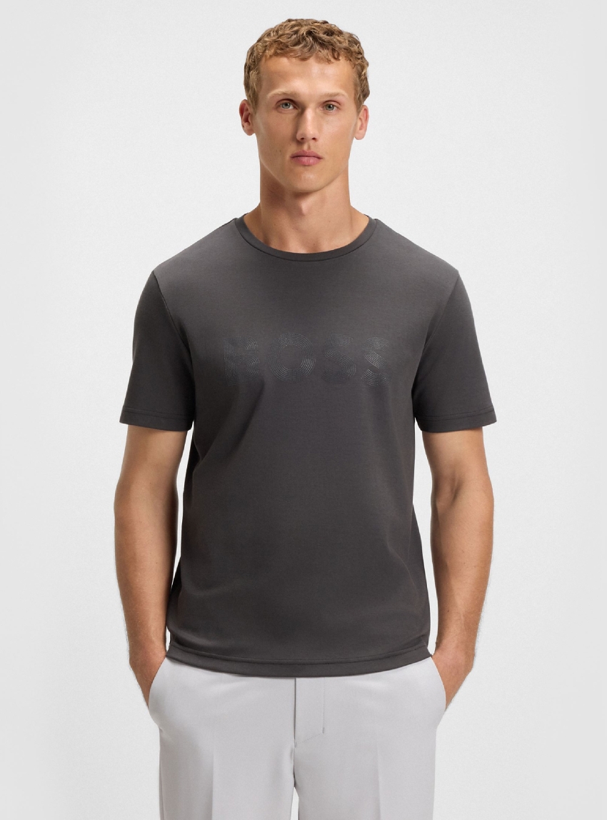 BOSS Regular Fit T-Shirt Tee Logo Future - Dark Grey