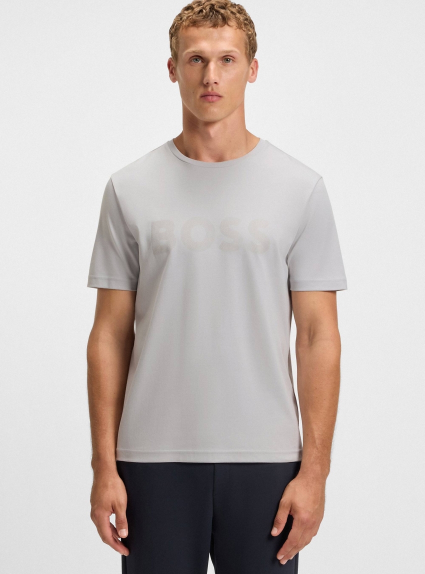 BOSS Regular Fit T-Shirt Tee Logo Future - Light Grey