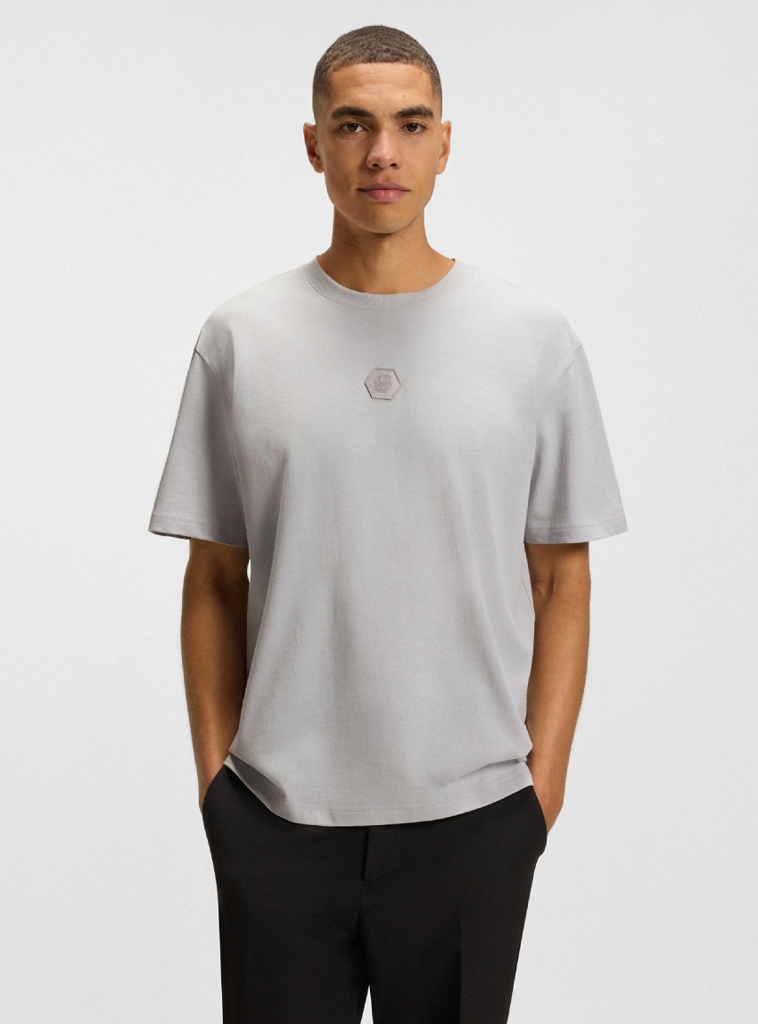 BOSS Oversized Fit T-Shirt Tee Future - Light Grey