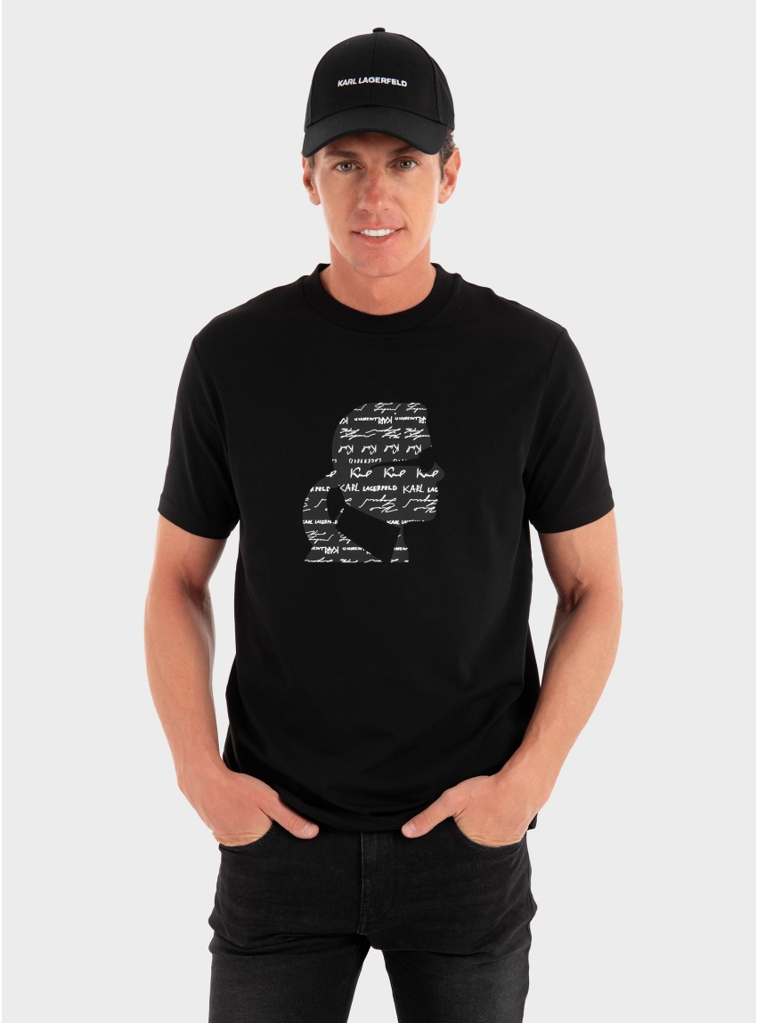 Karl Lagerfeld Kameo Logo Print T-Shirt - Black