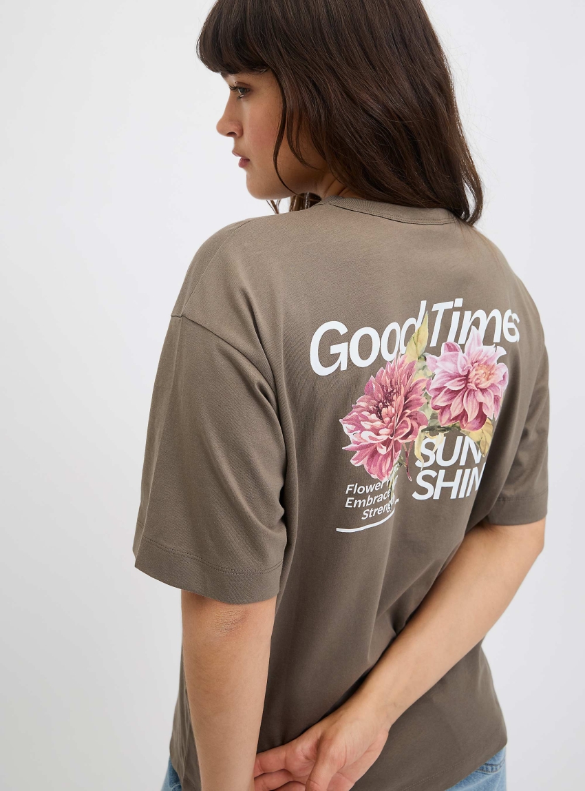 JJXX Sandra Loose Tee - Light Brown