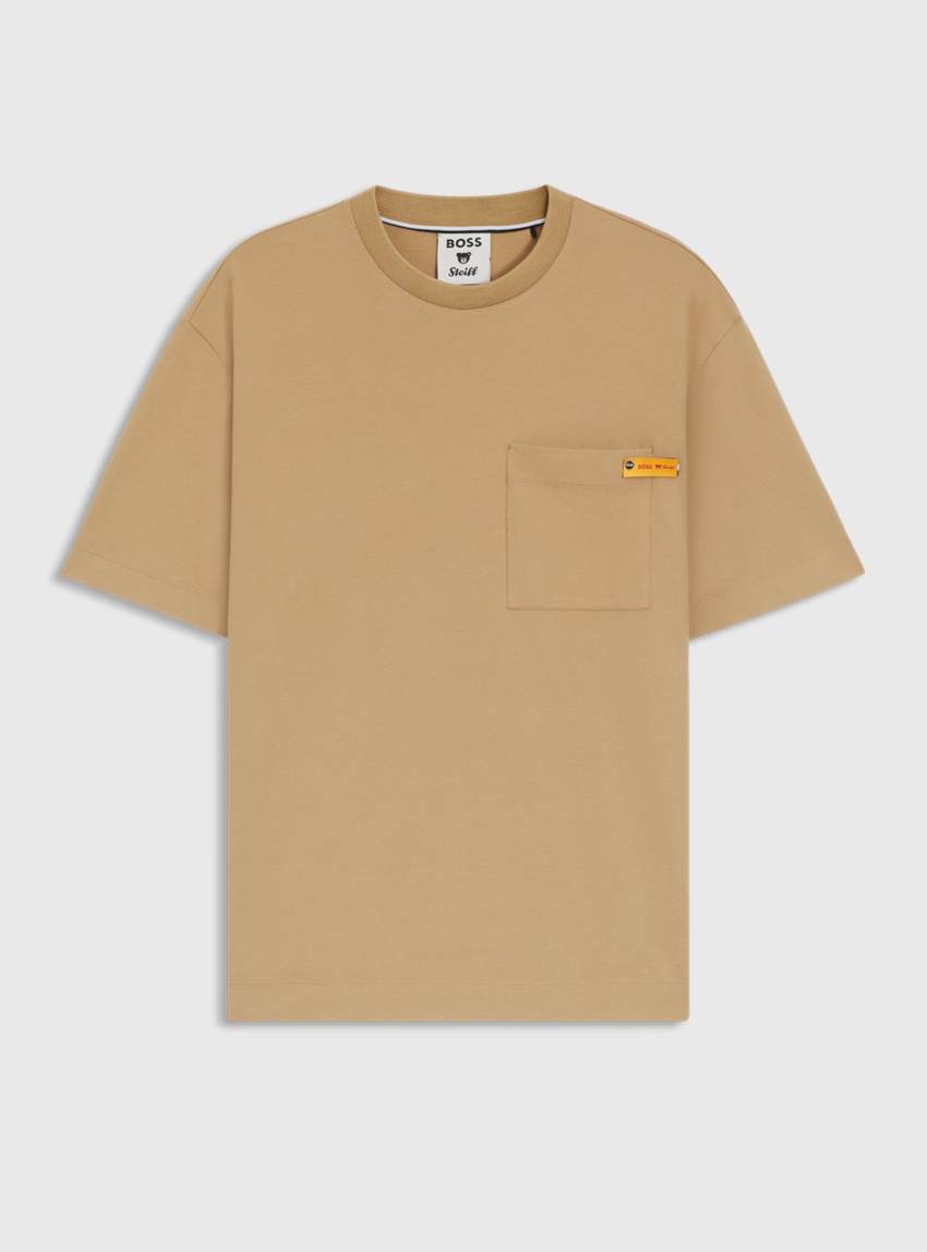 BOSS Relaxed Fit T-Shirt C-Tames 180 - Beige